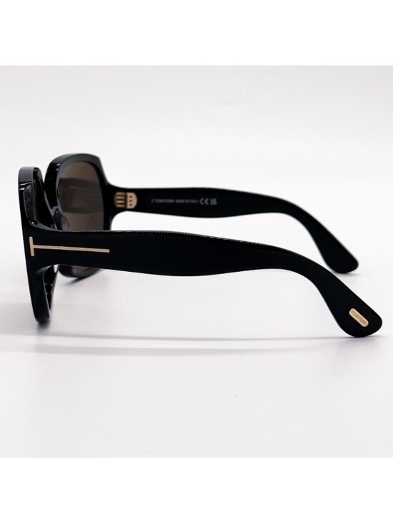 NEW TOM FORD SAFFRON SUNGLASSES TF1221 01A OVERSIZED BLACK WOMEN EYEWEAR FT1221 main image 4